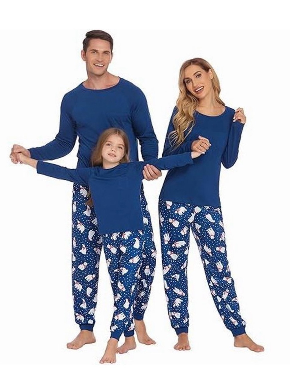 Women’s Blue Polar Print Pajama Set - Family Matching